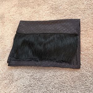 Givenchy Black Fringe Scarf
